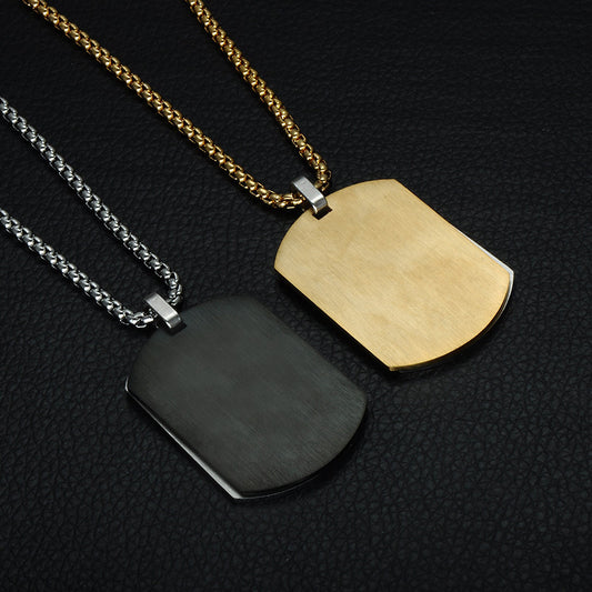 Cross Dog Tag Pendant