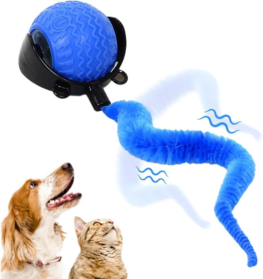Interactive Cat Ball Toy, 2025 New Cat Ball Toys With Cord Mouse, Smart Self Rolling Cat Toys For Bored Indoor Cats, Automatic Moving Peppy Pet Ball