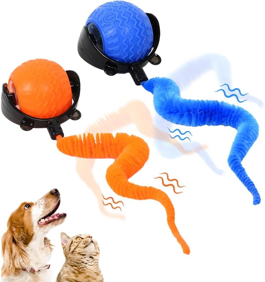 Interactive Cat Ball Toy, 2025 New Cat Ball Toys With Cord Mouse, Smart Self Rolling Cat Toys For Bored Indoor Cats, Automatic Moving Peppy Pet Ball