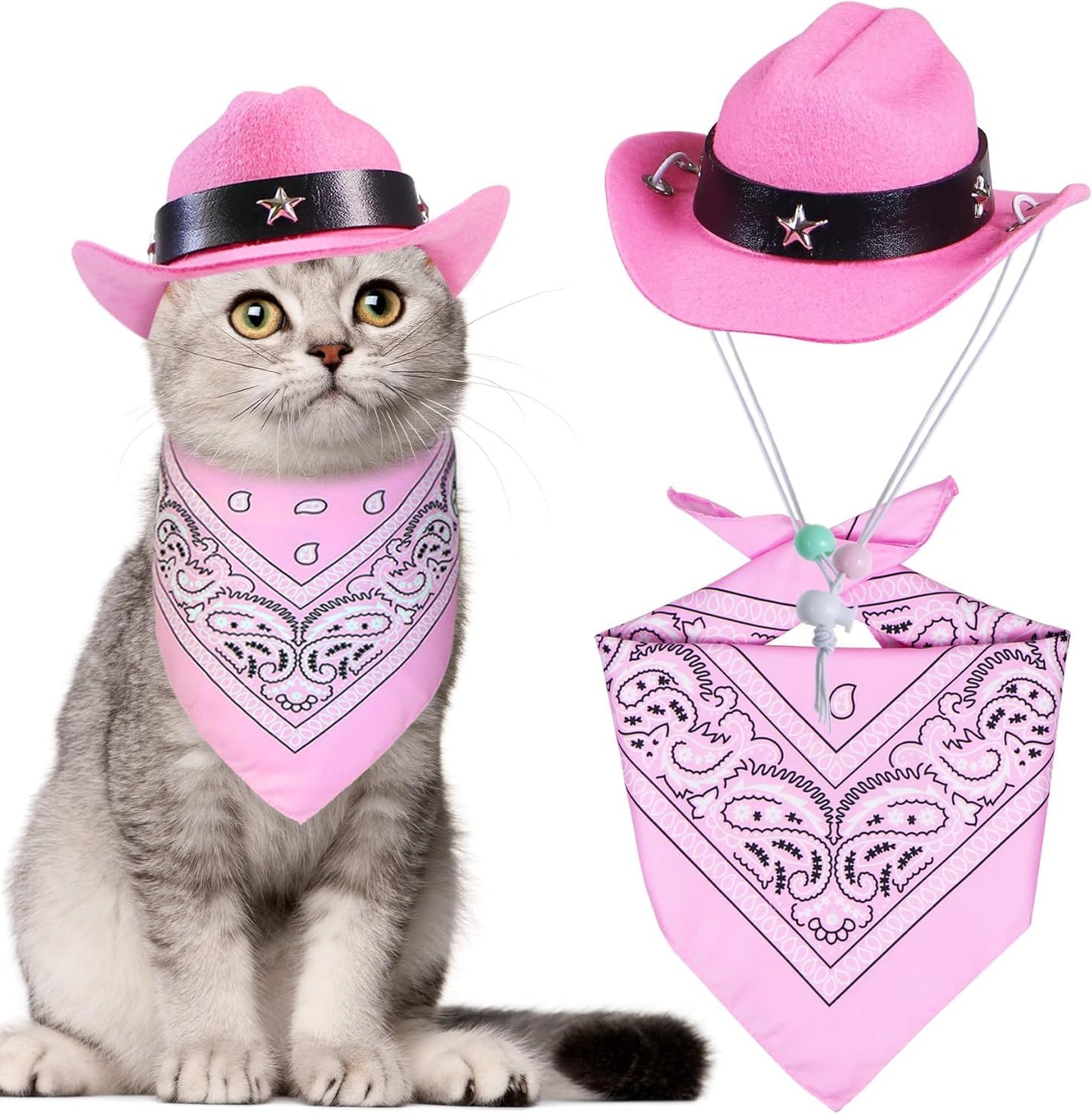 Cat Cowboy Costume Cat Cowboy Hat And Bandana Set