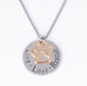 Fashion love pet round dog paw tag short necklace